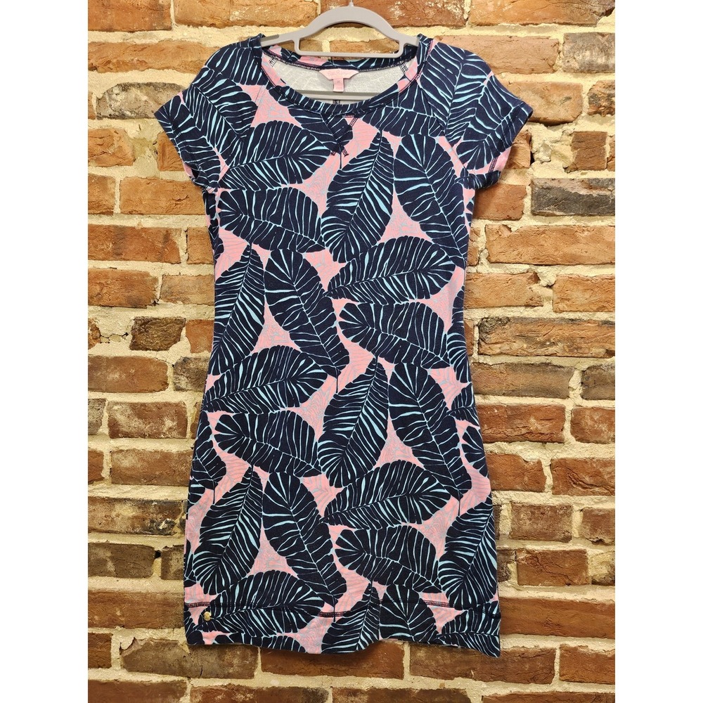 Lilly Pulitzer Women's TAMMY French Terry Dress Under The Palms XS